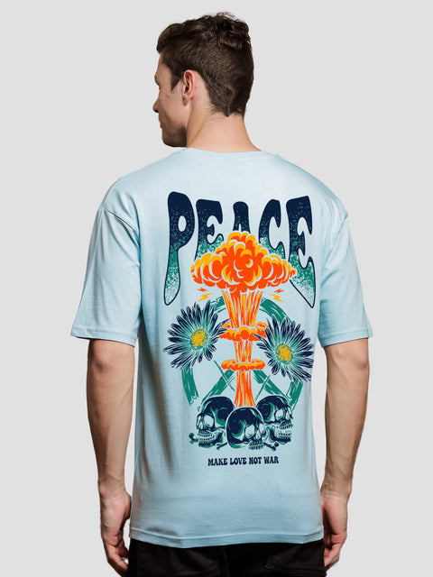 Adro Oversize T shirt for men | Drop shoulder T shirt | Mens Oversize T-shirt | 220 GSM Cotton Oversize Tshirt | Trendy Front and Back Printed T shirt