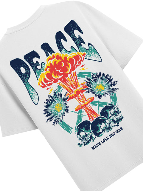 Adro Oversize T shirt for men | Drop shoulder T shirt | Mens Oversize T-shirt | 220 GSM Cotton Oversize Tshirt | Trendy Front and Back Printed T shirt