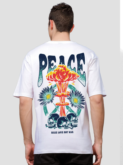 Adro Oversize T shirt for men | Drop shoulder T shirt | Mens Oversize T-shirt | 220 GSM Cotton Oversize Tshirt | Trendy Front and Back Printed T shirt