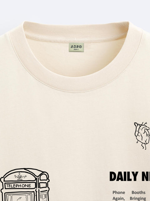 Adro Oversize T shirt for men | Drop shoulder T shirt | Mens Oversize T-shirt | 220 GSM Cotton Oversize Tshirt | Trendy Front and Back Printed T shirt