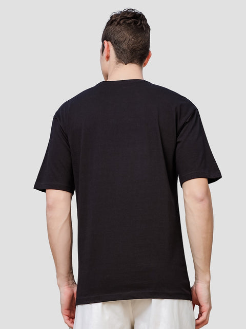 Adro Oversize T shirt for men | Drop shoulder T shirt | Mens Oversize T-shirt | 220 GSM Cotton Oversize Tshirt | Trendy Front and Back Printed T shirt