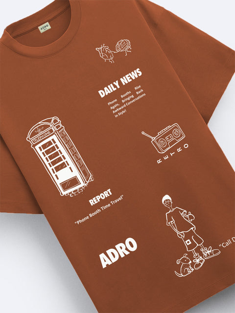 Adro Oversize T shirt for men | Drop shoulder T shirt | Mens Oversize T-shirt | 220 GSM Cotton Oversize Tshirt | Trendy Front and Back Printed T shirt