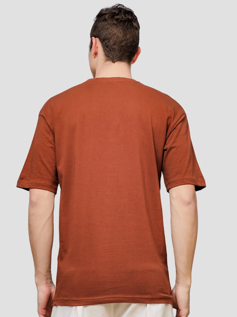Adro Oversize T shirt for men | Drop shoulder T shirt | Mens Oversize T-shirt | 220 GSM Cotton Oversize Tshirt | Trendy Front and Back Printed T shirt