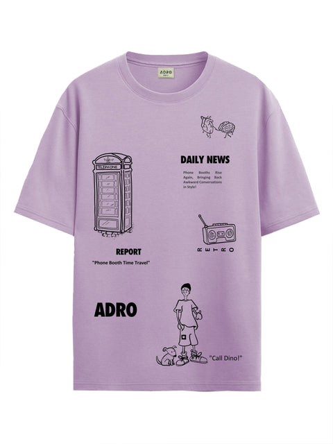 Adro Oversize T shirt for men | Drop shoulder T shirt | Mens Oversize T-shirt | 220 GSM Cotton Oversize Tshirt | Trendy Front and Back Printed T shirt