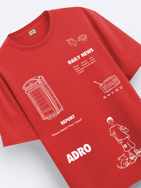 Adro Oversize T shirt for men | Drop shoulder T shirt | Mens Oversize T-shirt | 220 GSM Cotton Oversize Tshirt | Trendy Front and Back Printed T shirt