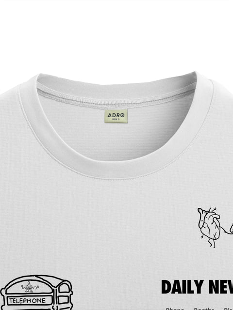 Adro Oversize T shirt for men | Drop shoulder T shirt | Mens Oversize T-shirt | 220 GSM Cotton Oversize Tshirt | Trendy Front and Back Printed T shirt