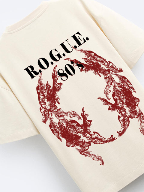 Adro Oversize T shirt for men | Drop shoulder T shirt | Mens Oversize T-shirt | 220 GSM Cotton Oversize Tshirt | Trendy Front and Back Printed T shirt