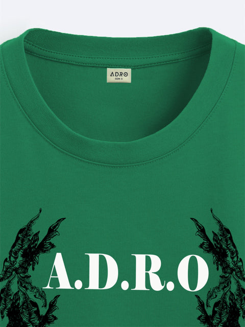 Adro Oversize T shirt for men | Drop shoulder T shirt | Mens Oversize T-shirt | 220 GSM Cotton Oversize Tshirt | Trendy Front and Back Printed T shirt