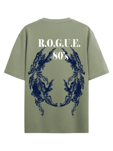Adro Oversize T shirt for men | Drop shoulder T shirt | Mens Oversize T-shirt | 220 GSM Cotton Oversize Tshirt | Trendy Front and Back Printed T shirt