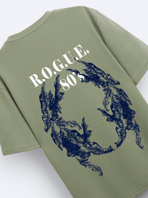 Adro Oversize T shirt for men | Drop shoulder T shirt | Mens Oversize T-shirt | 220 GSM Cotton Oversize Tshirt | Trendy Front and Back Printed T shirt