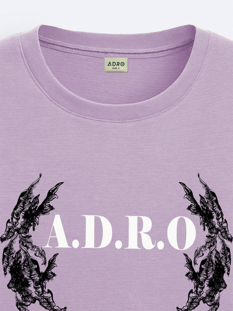 Adro Oversize T shirt for men | Drop shoulder T shirt | Mens Oversize T-shirt | 220 GSM Cotton Oversize Tshirt | Trendy Front and Back Printed T shirt
