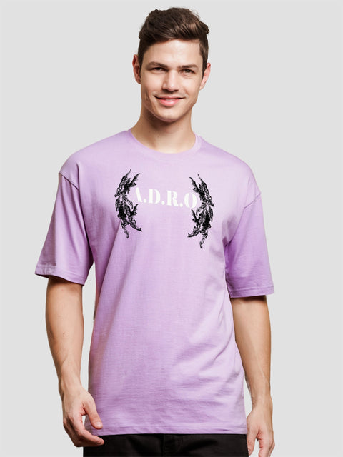 Adro Oversize T shirt for men | Drop shoulder T shirt | Mens Oversize T-shirt | 220 GSM Cotton Oversize Tshirt | Trendy Front and Back Printed T shirt