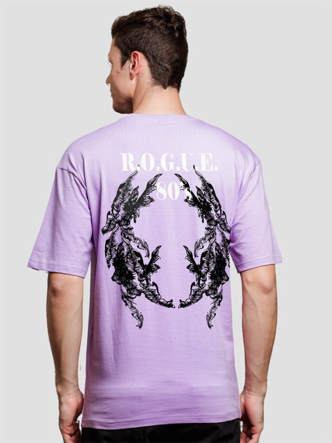 Adro Oversize T shirt for men | Drop shoulder T shirt | Mens Oversize T-shirt | 220 GSM Cotton Oversize Tshirt | Trendy Front and Back Printed T shirt