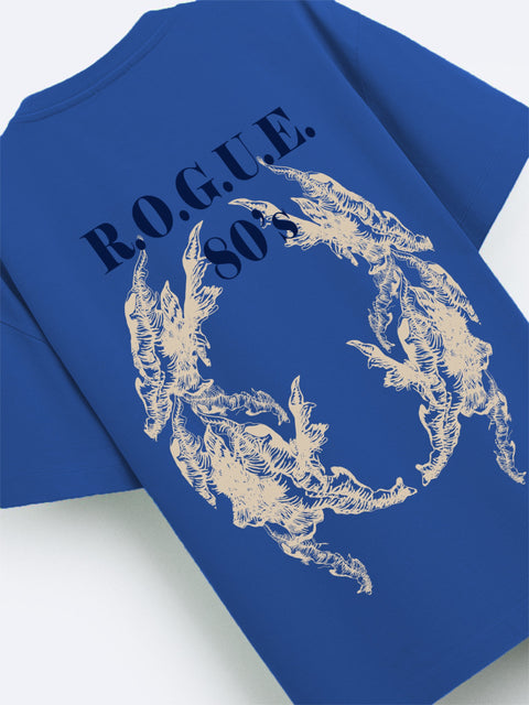 Adro Oversize T shirt for men | Drop shoulder T shirt | Mens Oversize T-shirt | 220 GSM Cotton Oversize Tshirt | Trendy Front and Back Printed T shirt