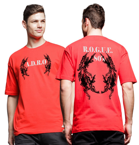 Adro Oversize T shirt for men | Drop shoulder T shirt | Mens Oversize T-shirt | 220 GSM Cotton Oversize Tshirt | Trendy Front and Back Printed T shirt
