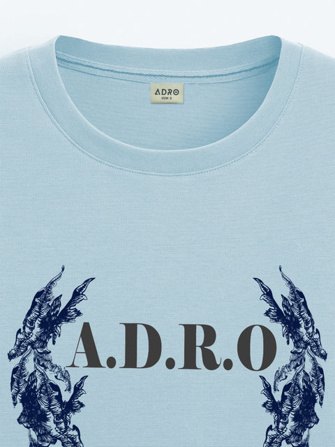 Adro Oversize T shirt for men | Drop shoulder T shirt | Mens Oversize T-shirt | 220 GSM Cotton Oversize Tshirt | Trendy Front and Back Printed T shirt