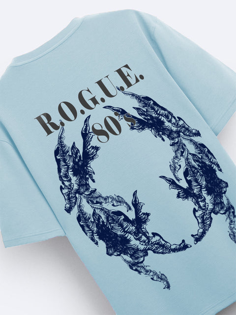 Adro Oversize T shirt for men | Drop shoulder T shirt | Mens Oversize T-shirt | 220 GSM Cotton Oversize Tshirt | Trendy Front and Back Printed T shirt