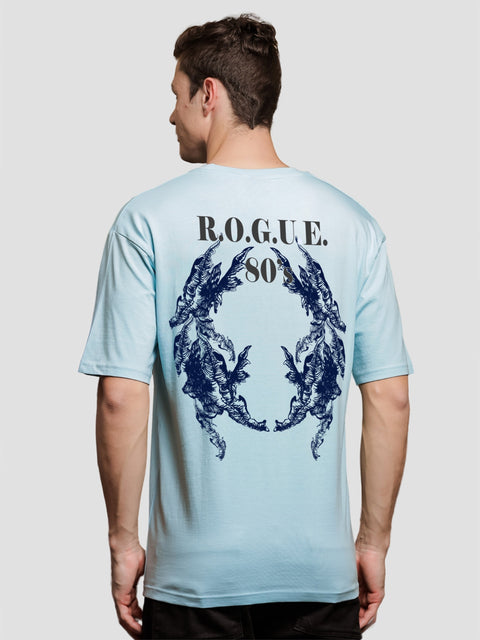 Adro Oversize T shirt for men | Drop shoulder T shirt | Mens Oversize T-shirt | 220 GSM Cotton Oversize Tshirt | Trendy Front and Back Printed T shirt