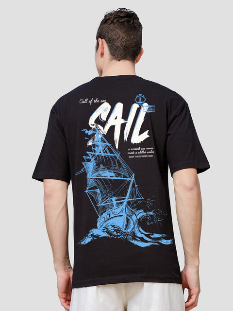 Adro Oversize T shirt for men | Drop shoulder T shirt | Mens Oversize T-shirt | 220 GSM Cotton Oversize Tshirt | Trendy Front and Back Printed T shirt