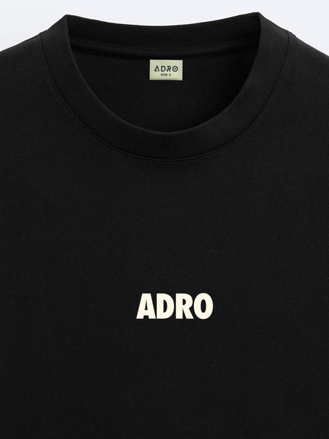 Adro Oversize T shirt for men | Drop shoulder T shirt | Mens Oversize T-shirt | 220 GSM Cotton Oversize Tshirt | Trendy Front and Back Printed T shirt