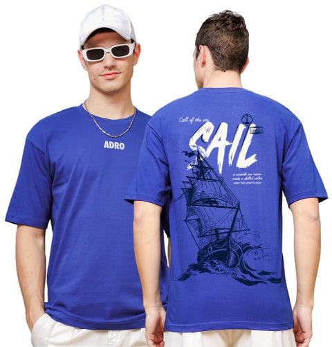 Adro Oversize T shirt for men | Drop shoulder T shirt | Mens Oversize T-shirt | 220 GSM Cotton Oversize Tshirt | Trendy Front and Back Printed T shirt