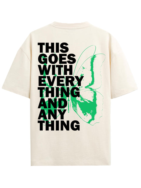 Adro Oversize T shirt for men | Drop shoulder T shirt | Mens Oversize T-shirt | 220 GSM Cotton Oversize Tshirt | Trendy Front and Back Printed T shirt