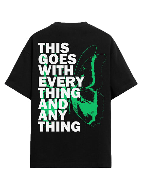 Adro Oversize T shirt for men | Drop shoulder T shirt | Mens Oversize T-shirt | 220 GSM Cotton Oversize Tshirt | Trendy Front and Back Printed T shirt