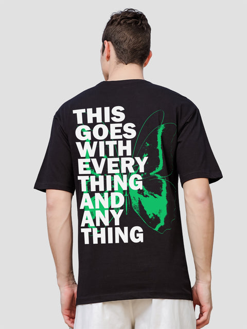 Adro Oversize T shirt for men | Drop shoulder T shirt | Mens Oversize T-shirt | 220 GSM Cotton Oversize Tshirt | Trendy Front and Back Printed T shirt