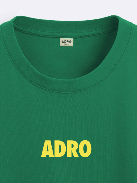 Adro Oversize T shirt for men | Drop shoulder T shirt | Mens Oversize T-shirt | 220 GSM Cotton Oversize Tshirt | Trendy Front and Back Printed T shirt