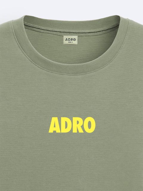 Adro Oversize T shirt for men | Drop shoulder T shirt | Mens Oversize T-shirt | 220 GSM Cotton Oversize Tshirt | Trendy Front and Back Printed T shirt