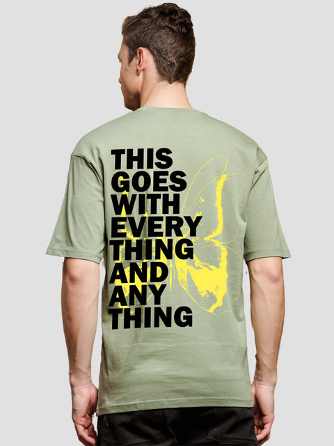 Adro Oversize T shirt for men | Drop shoulder T shirt | Mens Oversize T-shirt | 220 GSM Cotton Oversize Tshirt | Trendy Front and Back Printed T shirt
