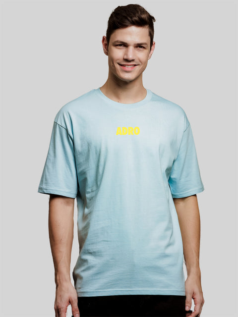 Adro Oversize T shirt for men | Drop shoulder T shirt | Mens Oversize T-shirt | 220 GSM Cotton Oversize Tshirt | Trendy Front and Back Printed T shirt