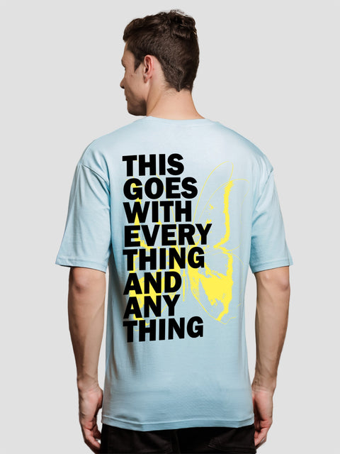 Adro Oversize T shirt for men | Drop shoulder T shirt | Mens Oversize T-shirt | 220 GSM Cotton Oversize Tshirt | Trendy Front and Back Printed T shirt