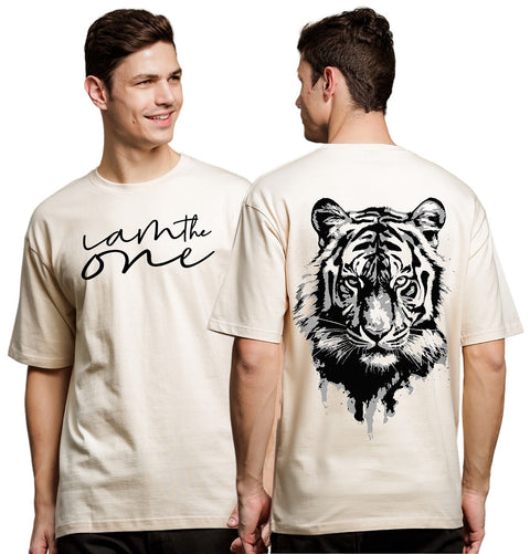 Adro Oversize T shirt for men | Drop shoulder T shirt | Mens Oversize T-shirt | 220 GSM Cotton Oversize Tshirt | Trendy Front and Back Printed T shirt