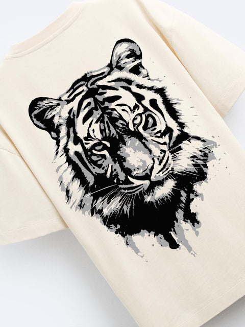 Adro Oversize T shirt for men | Drop shoulder T shirt | Mens Oversize T-shirt | 220 GSM Cotton Oversize Tshirt | Trendy Front and Back Printed T shirt