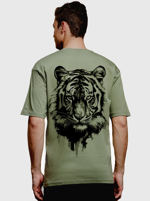 Adro Oversize T shirt for men | Drop shoulder T shirt | Mens Oversize T-shirt | 220 GSM Cotton Oversize Tshirt | Trendy Front and Back Printed T shirt