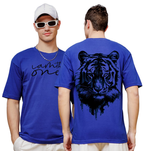 Adro Oversize T shirt for men | Drop shoulder T shirt | Mens Oversize T-shirt | 220 GSM Cotton Oversize Tshirt | Trendy Front and Back Printed T shirt
