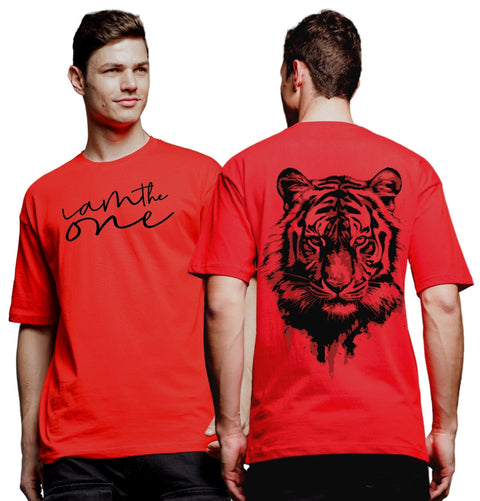 Adro Oversize T shirt for men | Drop shoulder T shirt | Mens Oversize T-shirt | 220 GSM Cotton Oversize Tshirt | Trendy Front and Back Printed T shirt