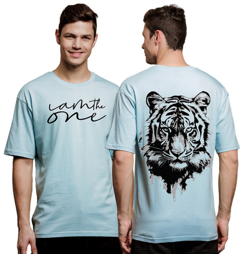 Adro Oversize T shirt for men | Drop shoulder T shirt | Mens Oversize T-shirt | 220 GSM Cotton Oversize Tshirt | Trendy Front and Back Printed T shirt