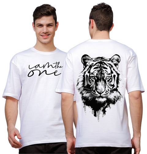 Adro Oversize T shirt for men | Drop shoulder T shirt | Mens Oversize T-shirt | 220 GSM Cotton Oversize Tshirt | Trendy Front and Back Printed T shirt