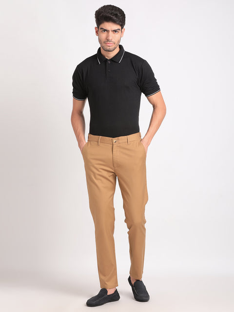 Ankle-Length Cotton Chinos for Men's Classic Style with Adjustable waist band.
