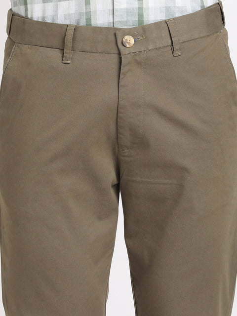 Ankle-Length Cotton Chinos for Men's Everyday Chic with Adjustable waist band.