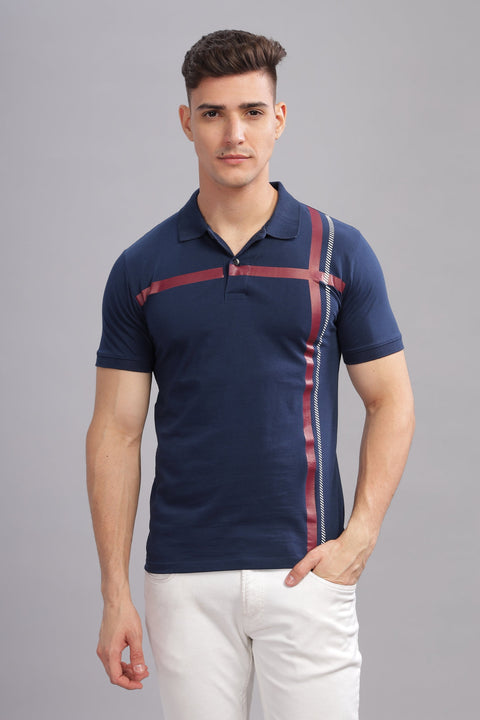 Adro Polo T-shirt for Men| Printed Polo T-Shirt | Cotton Polo T shirt Also in Plus Size
