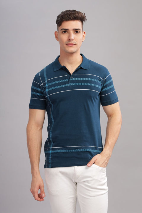 Adro Polo T-shirt for Men| Printed Polo T-Shirt | Cotton Polo T shirt Also in Plus Size