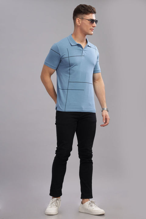 Adro Polo T-shirt for Men| Printed Polo T-Shirt | Cotton Polo T shirt Also in Plus Size