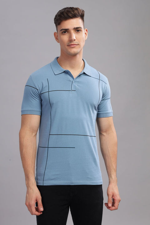 Adro Polo T-shirt for Men| Printed Polo T-Shirt | Cotton Polo T shirt Also in Plus Size