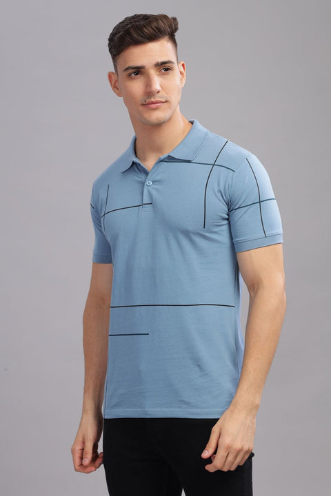Adro Polo T-shirt for Men| Printed Polo T-Shirt | Cotton Polo T shirt Also in Plus Size