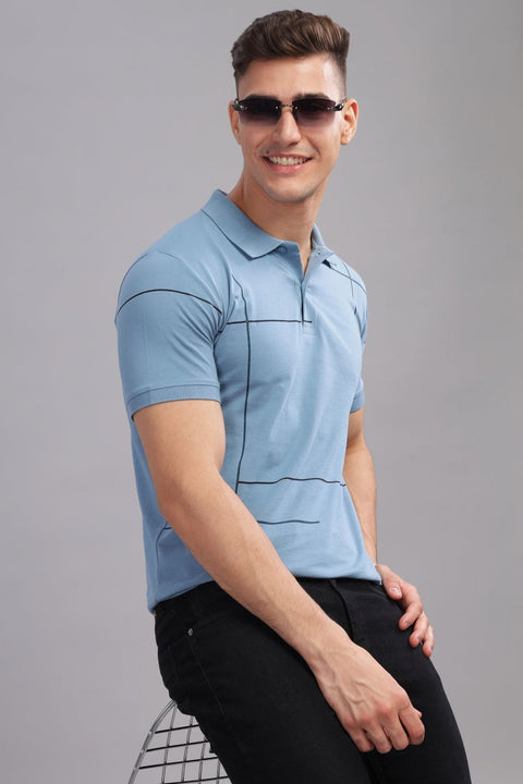 Adro Polo T-shirt for Men| Printed Polo T-Shirt | Cotton Polo T shirt Also in Plus Size