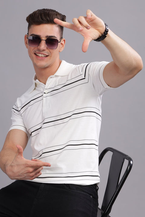 Adro Polo T-shirt for Men| Printed Polo T-Shirt | Cotton Polo T shirt Also in Plus Size