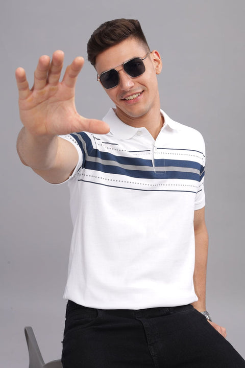 Adro Polo T-shirt for Men| Printed Polo T-Shirt | Cotton Polo T shirt Also in Plus Size